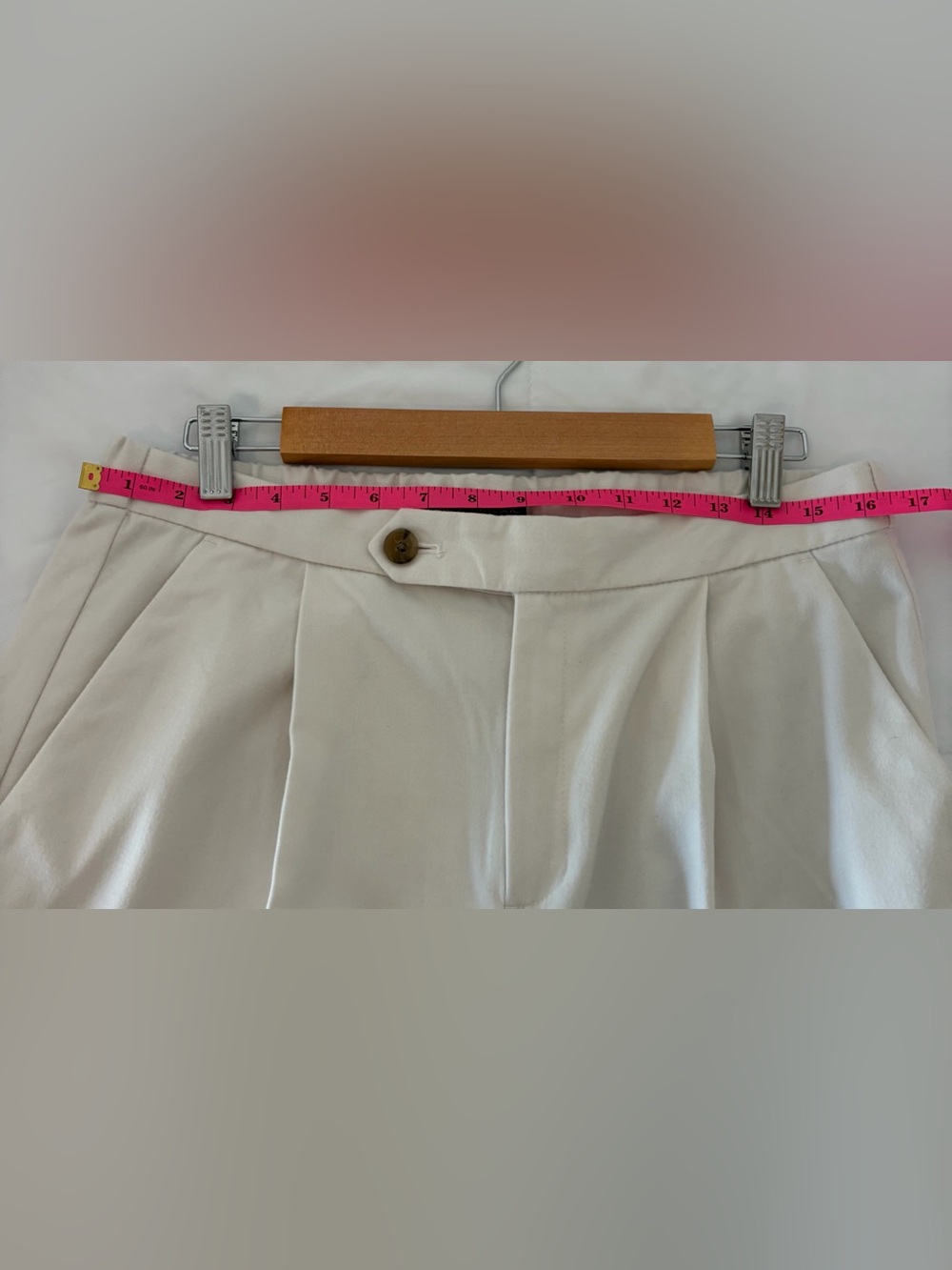Banana Republic Cream Wide-Leg Mid-Rise Trousers - Picture 7 of 8